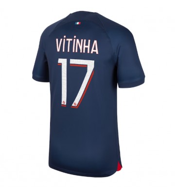 Lacne Muži Futbalové dres Paris Saint-Germain Vitinha Ferreira #17 2023-24 Krátky Rukáv - Domáci